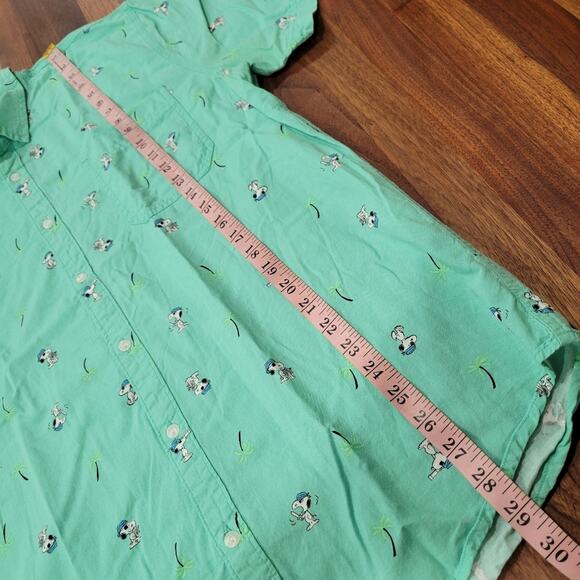 Peanuts Pirate Snoopy Button Front Shirt Size Large - Picture 4 of 7